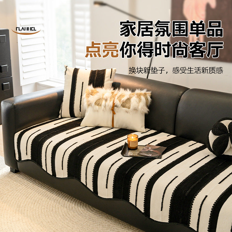 2025新款异形沙发垫四季通用简约现代高级感直排皮沙发坐垫子盖布