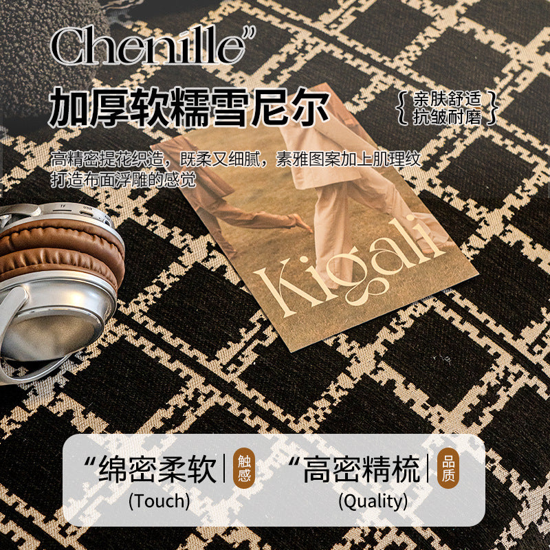 复古简约沙发垫子四季通用2025新款直排沙发坐垫固定防滑靠背盖布
