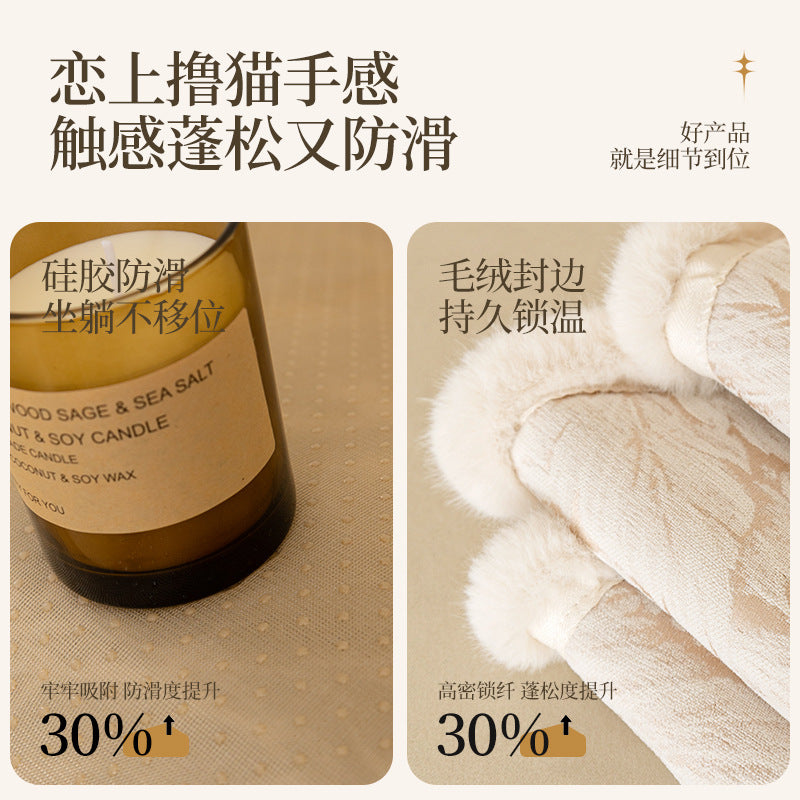 异形不规则雪尼尔沙发垫2025新款秋冬高级感一片式沙发坐垫盖布巾