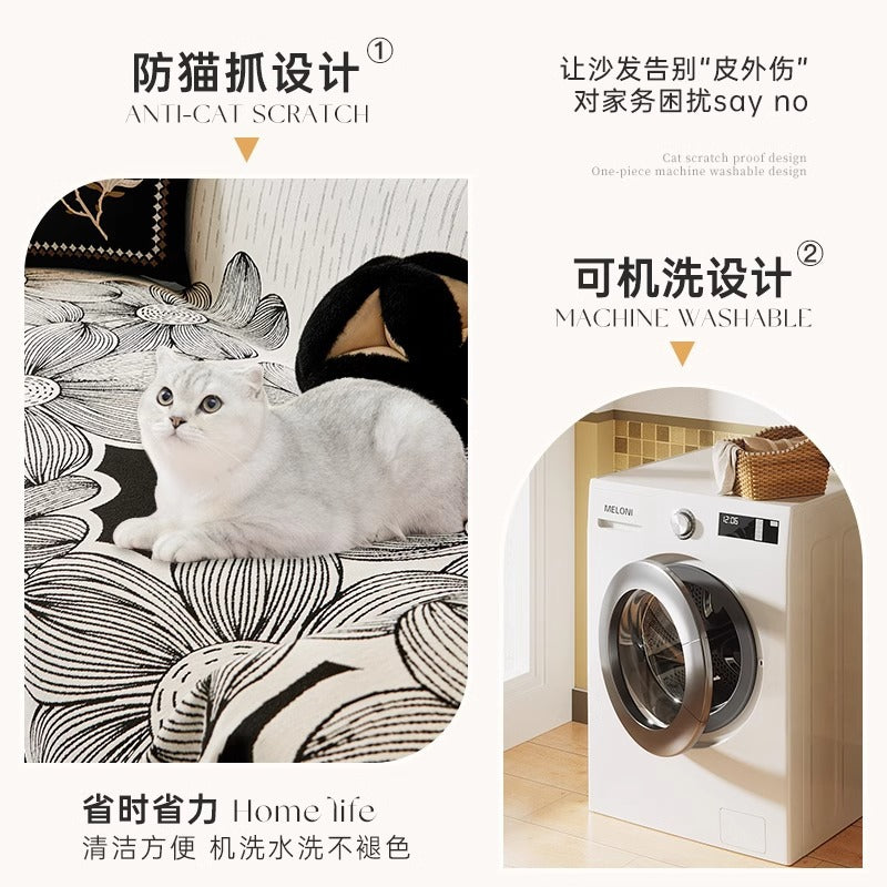 跨境专供沙发盖布防猫抓沙发套罩2025新款四季通用沙发防滑坐垫巾