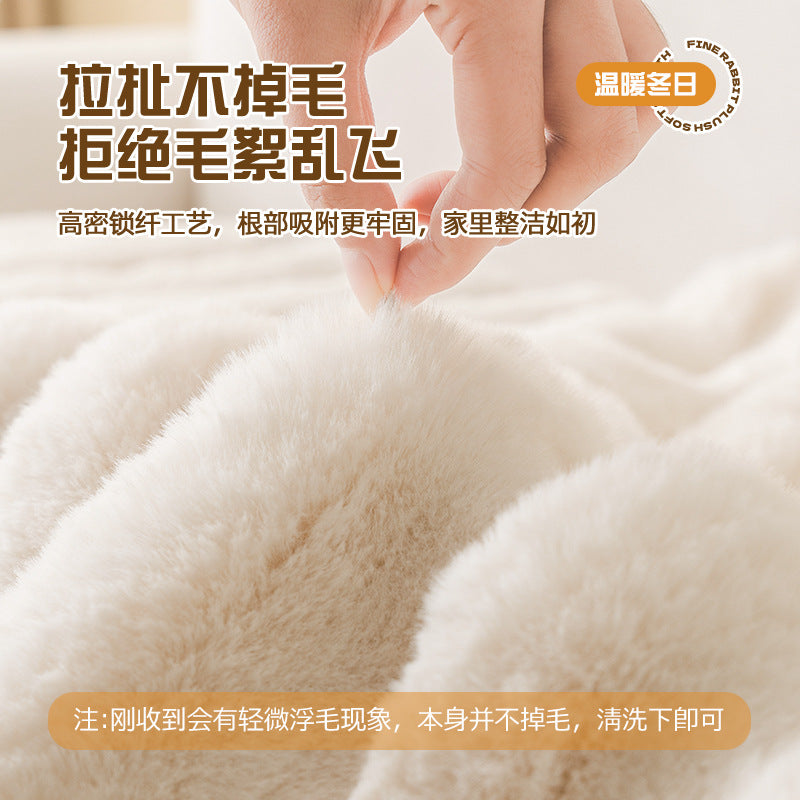 严选异形不规则沙发垫秋冬加厚毛绒高级坐垫防滑直排沙发套罩盖布