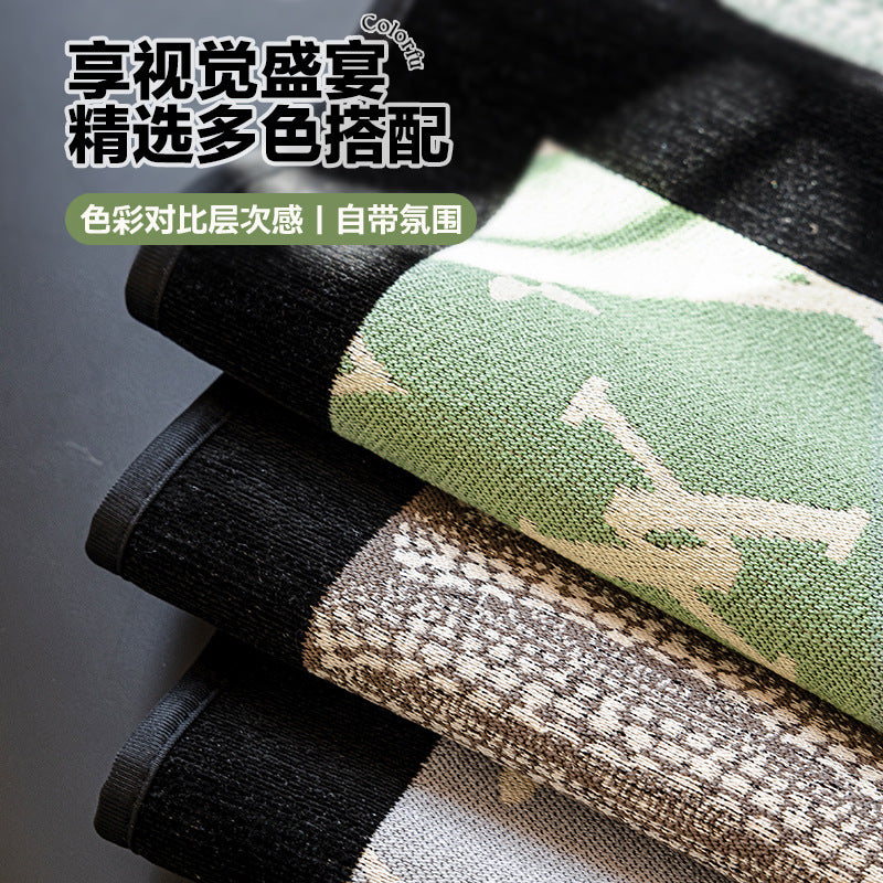 复古雪尼尔异形皮沙发垫2025新款四季通用高级感一片式直排坐垫巾