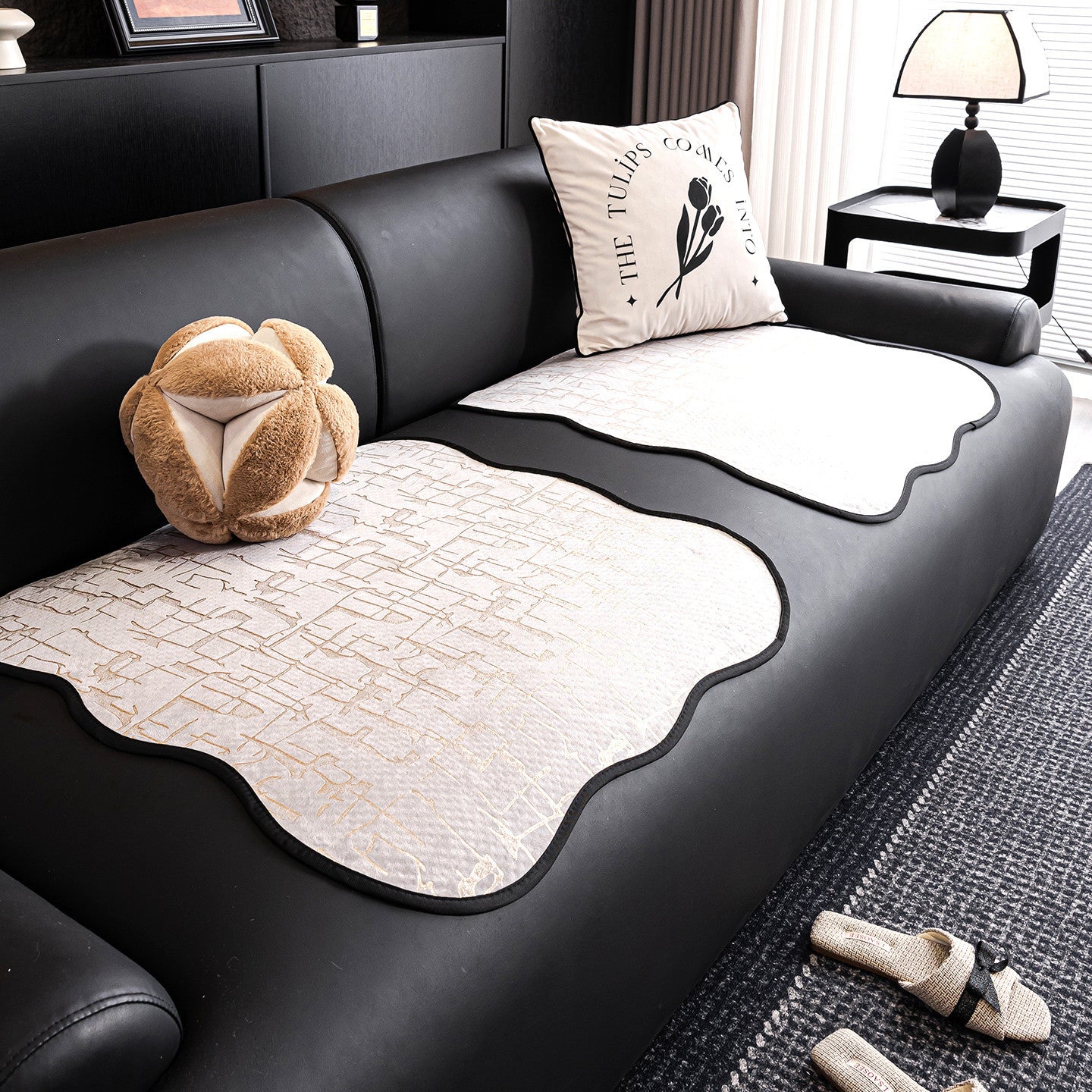 2025 new single person sofa cushion high-grade single-chip split cushion special cushion for leather sofa for all seasons.