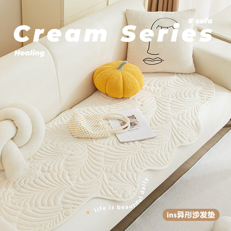 提花雪尼尔异形沙发垫四季通用防滑沙发套罩2025新款高级感盖布巾