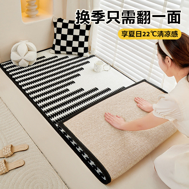 双面飘窗垫窗台垫轻奢高级感四季通用飘窗改造神器凉席夏季专用垫