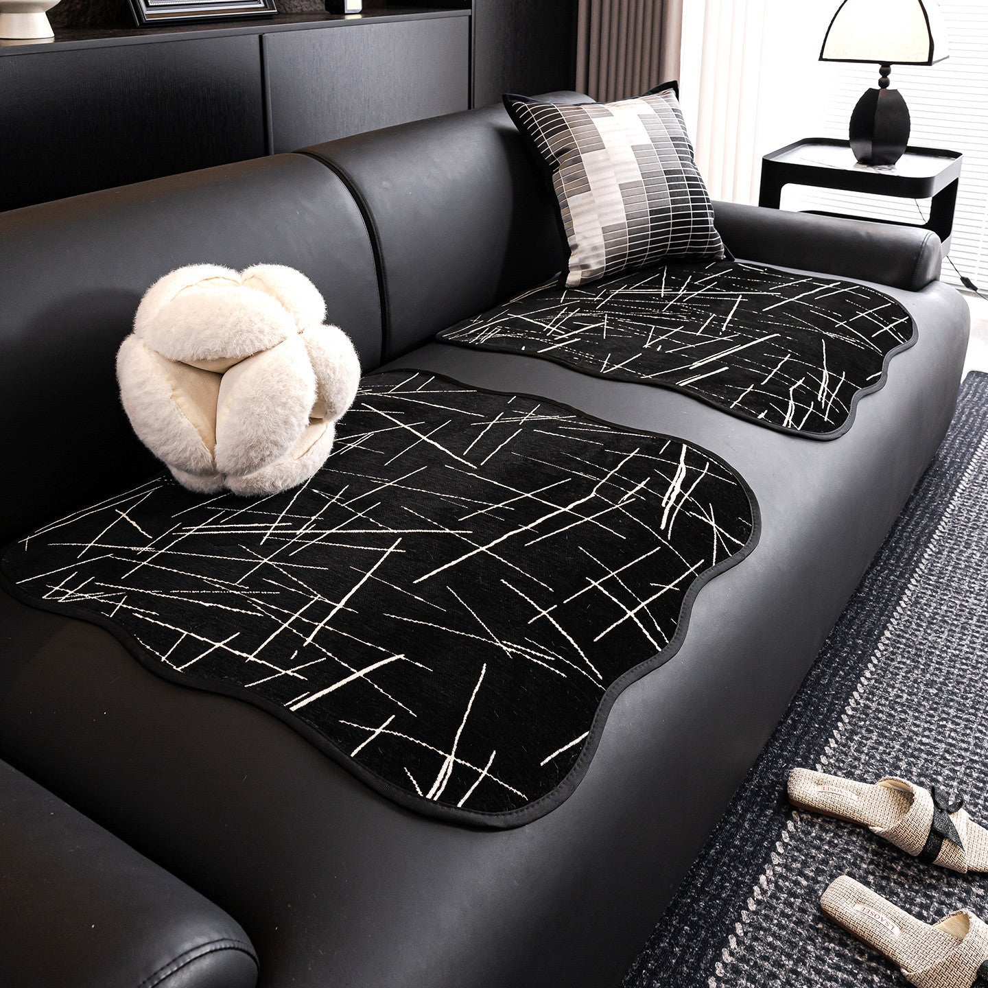 2025 new single person sofa cushion high-grade single-chip split cushion special cushion for leather sofa for all seasons.