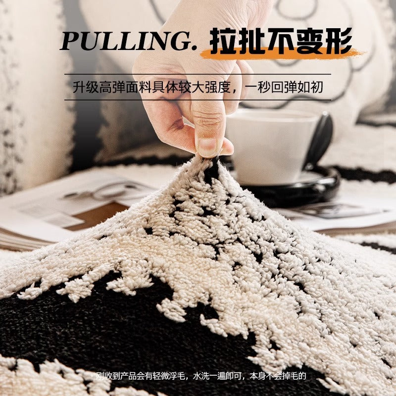 秋冬季毛绒沙发套罩全包万能套2025新款四季通用防猫抓弹力保护套