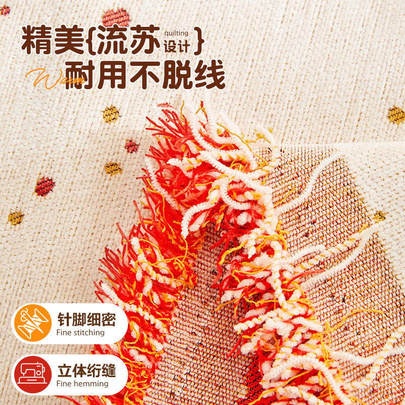 新年喜庆防尘沙发盖布巾全包盖新款四季通用万能防滑坐垫毯子