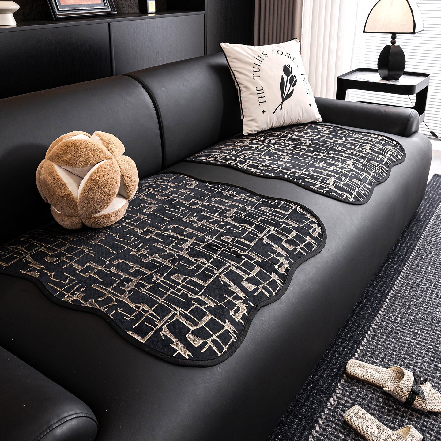 2025 new single person sofa cushion high-grade single-chip split cushion special cushion for leather sofa for all seasons.