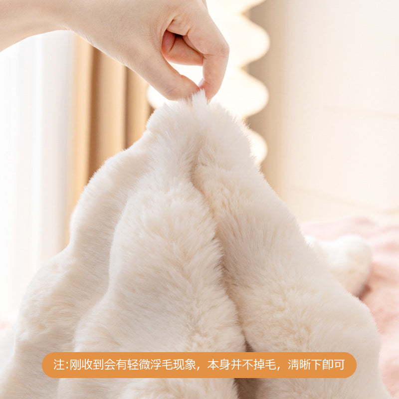 私人订制兔毛绒飘窗垫窗台垫子2025新款阳台垫子冬季ins风榻榻米