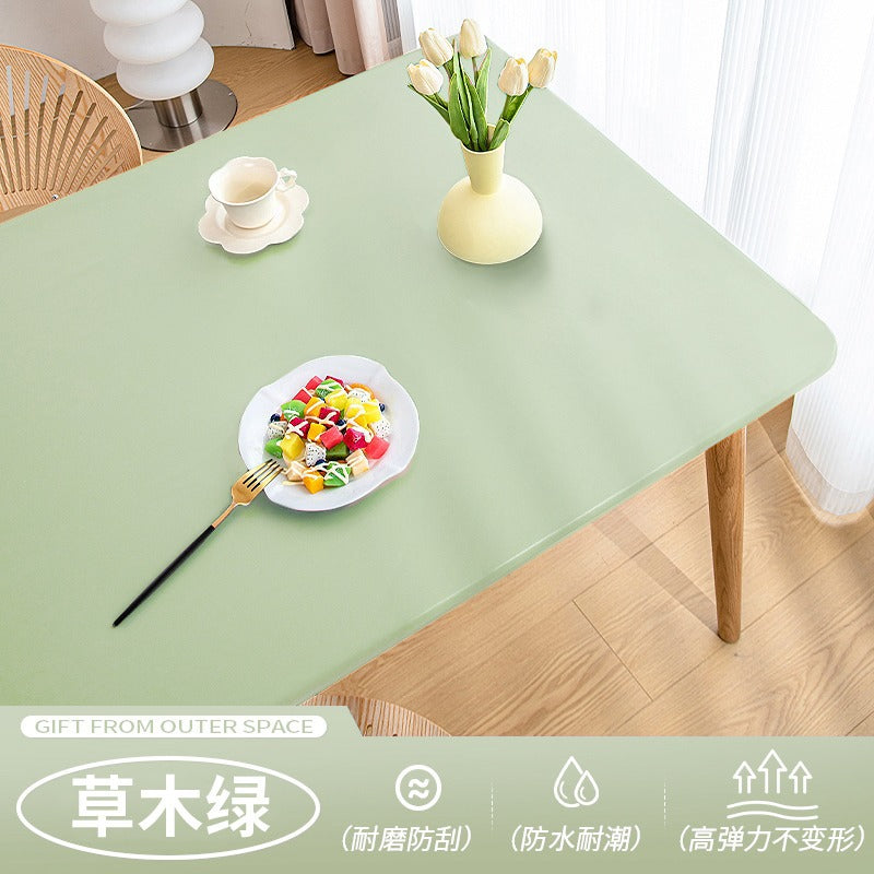加工定制小羊皮全包桌布防烫防水免洗防油污台布茶几布艺桌套桌罩
