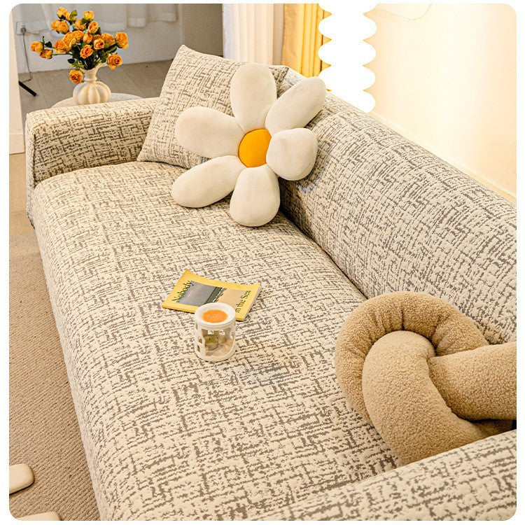 Four seasons universal elastic sofa cover cover 2025 new cat-catching straight-line sofa cover all-inclusive universal protective cover.