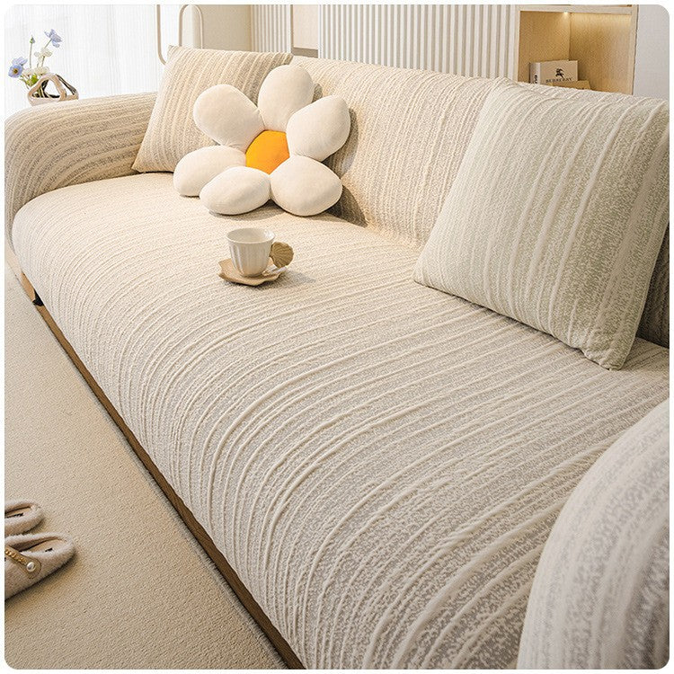 Four seasons universal elastic sofa cover cover 2025 new cat-catching straight-line sofa cover all-inclusive universal protective cover.