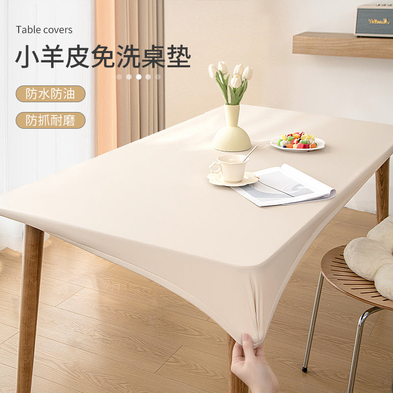 Strict selection of all-inclusive elastic tablecloth anti-scalding, waterproof, washable and oil-proof tablecloth coffee table fabric table cover student desk cover
