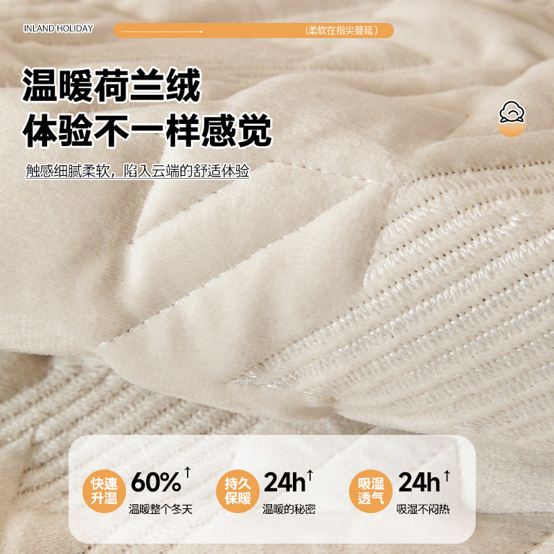 轻奢奶油风沙发垫秋冬季加厚坐垫2025新款防滑毛绒皮沙发套罩盖布