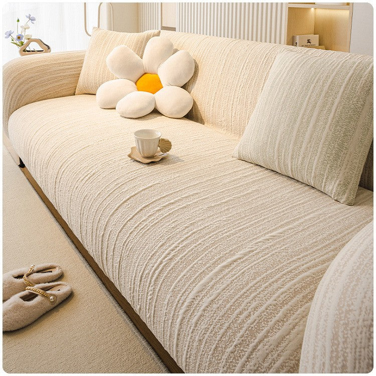 Four seasons universal elastic sofa cover cover 2025 new cat-catching straight-line sofa cover all-inclusive universal protective cover.
