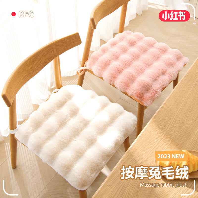 Bunny warm cushion fart cushion Office sedentary artifact winter thick plush student cushion cushion.