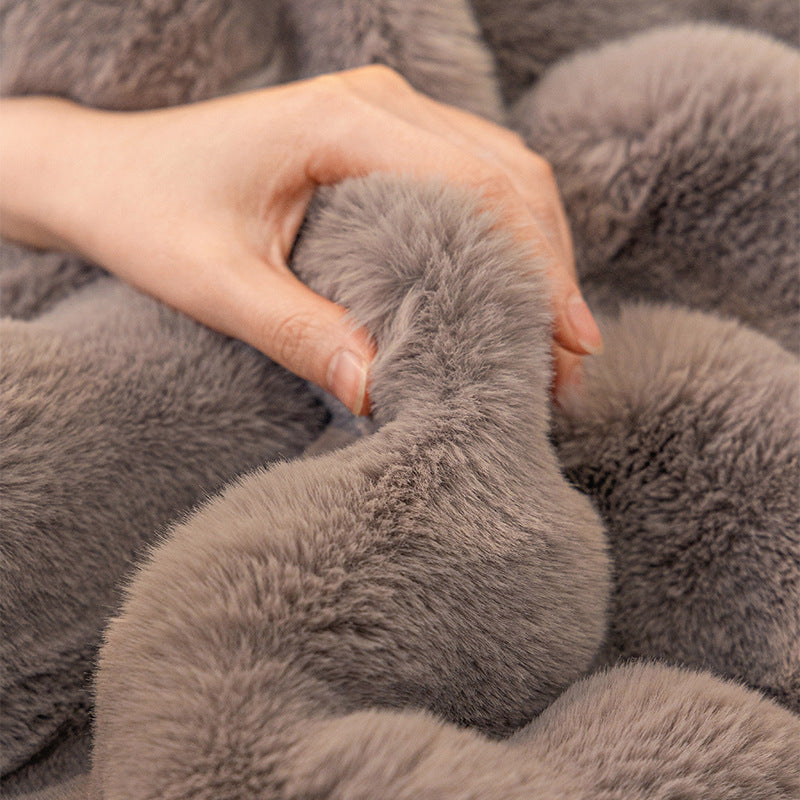 YEATION Bunny warm plush sofa cushion thickened anti-slip cushion leather sofa cover cover cloth new in winter.
