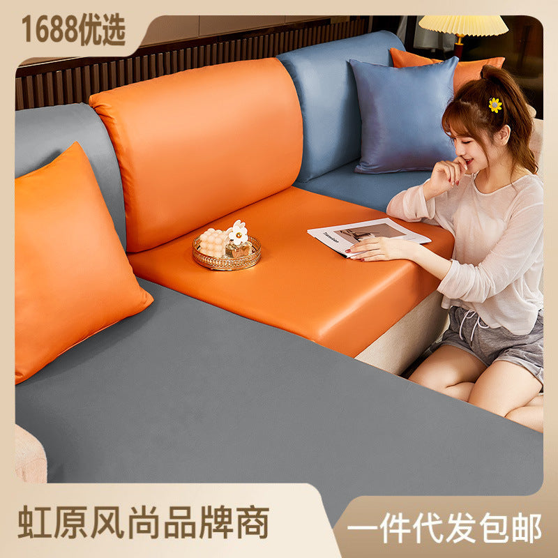 Waterproof technology cloth sofa cover cover all-inclusive universal cushion four seasons universal cushion leather sofa cover cover hat wholesale.