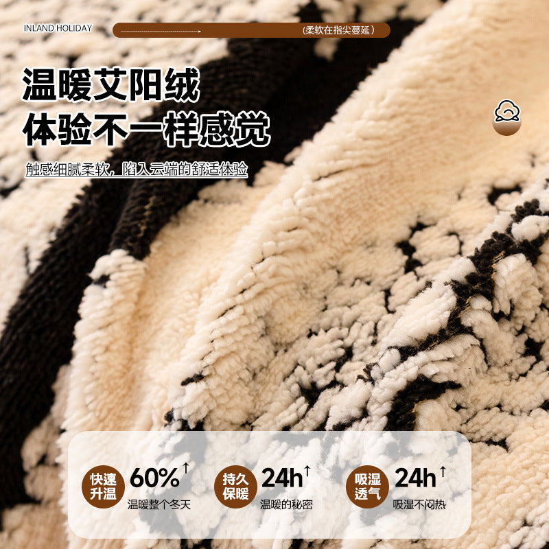 严选一整张万能全盖沙发盖布巾新款秋冬防猫抓高级感毛绒坐垫盖毯