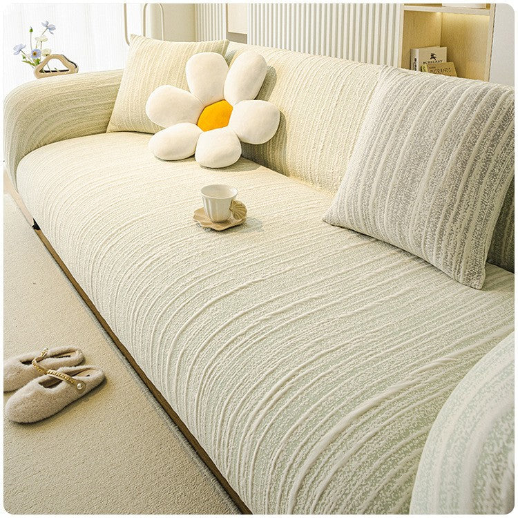 Four seasons universal elastic sofa cover cover 2025 new cat-catching straight-line sofa cover all-inclusive universal protective cover.