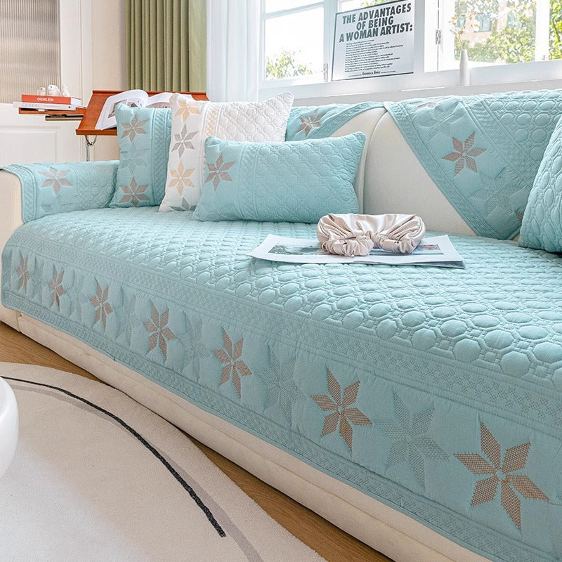 Cream wind sofa cushion washed cotton four seasons universal new 2025 sofa backrest cover towel non-slip dust-proof sofa cover.