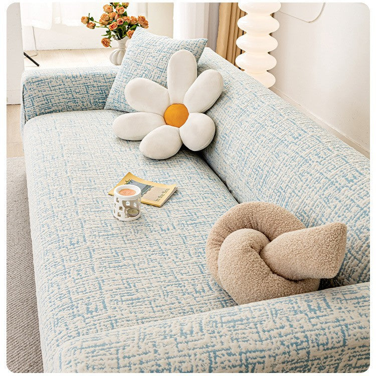 Four seasons universal elastic sofa cover cover 2025 new cat-catching straight-line sofa cover all-inclusive universal protective cover.