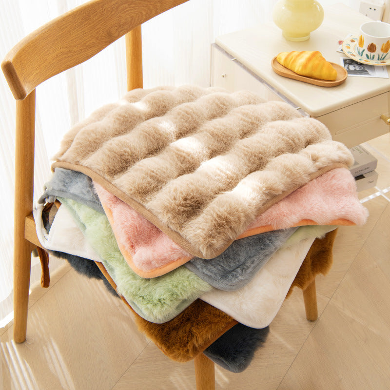 Bunny warm cushion fart cushion Office sedentary artifact winter thick plush student cushion cushion.