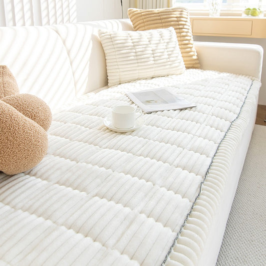 2025新款灯芯绒沙发垫秋冬款毛绒坐垫简约现代防滑皮沙发套罩盖布
